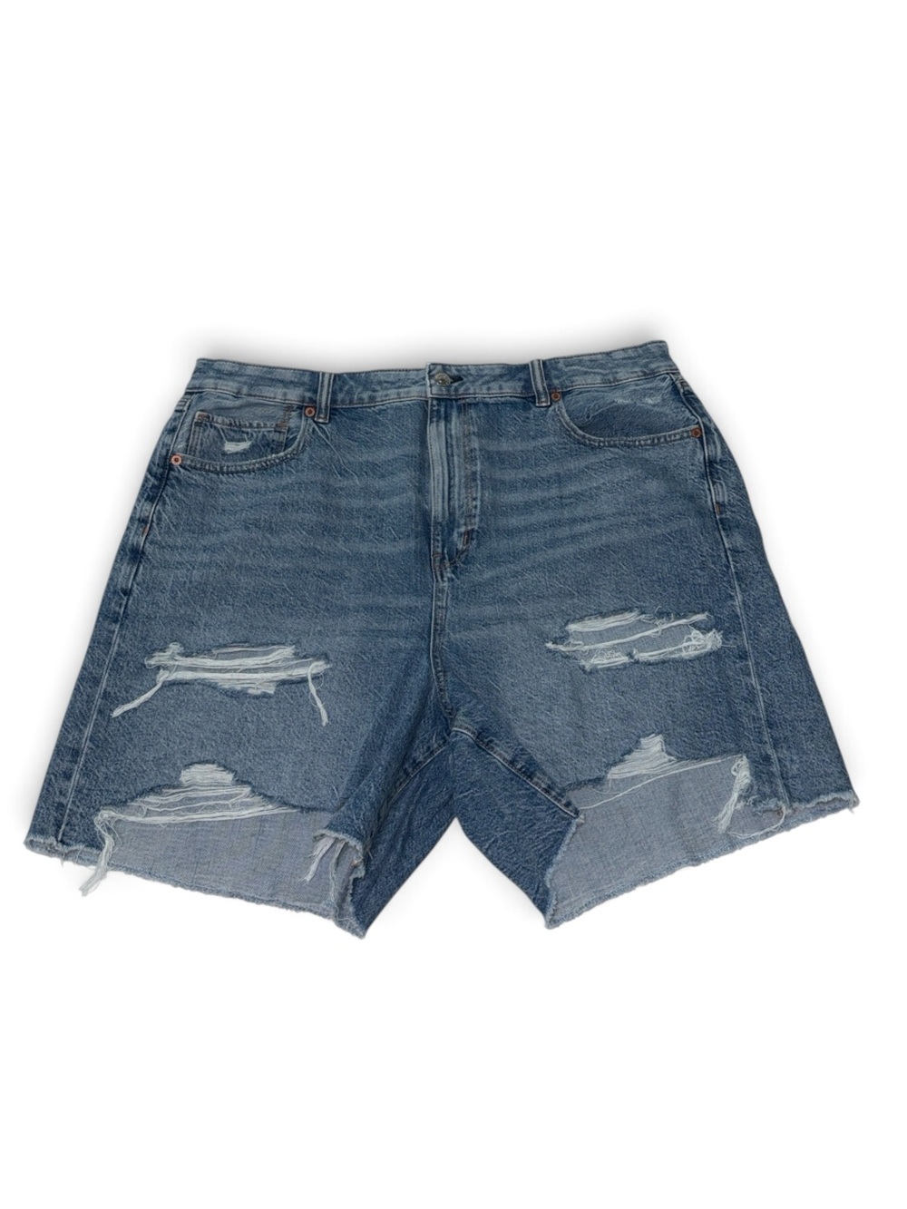 American Eagle Outfitters Women’s Size 18 Distressed Blue Denim Jean Mom Shorts
